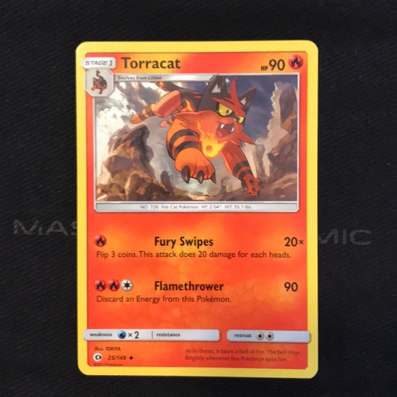 Lot of 3- Litten, Torracat, and Incineroar 2017 - Picture 3 of 4